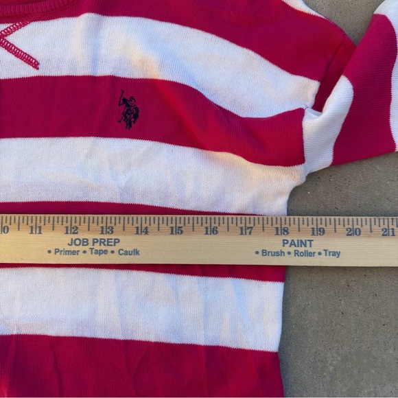 U.S. Polo Assn. Red and White Striped Top - Picture 3 of 5